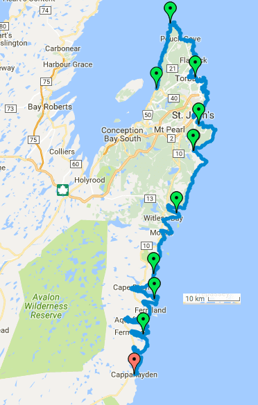 The East Coast Trail is a coastal walking and hiking experience that takes you to the outermost reaches of North America, along the scenic shores of the Avalon Peninsula in Newfoundland and Labrador.