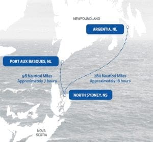 Two Main Ferry Terminals to Newfoundland