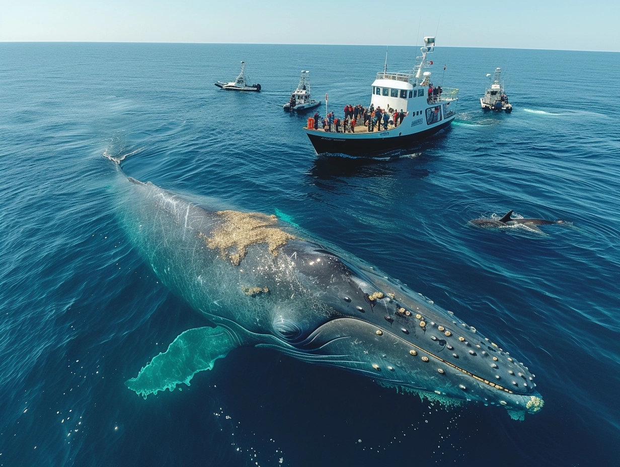 Blue Whale, the largest of the Whales.